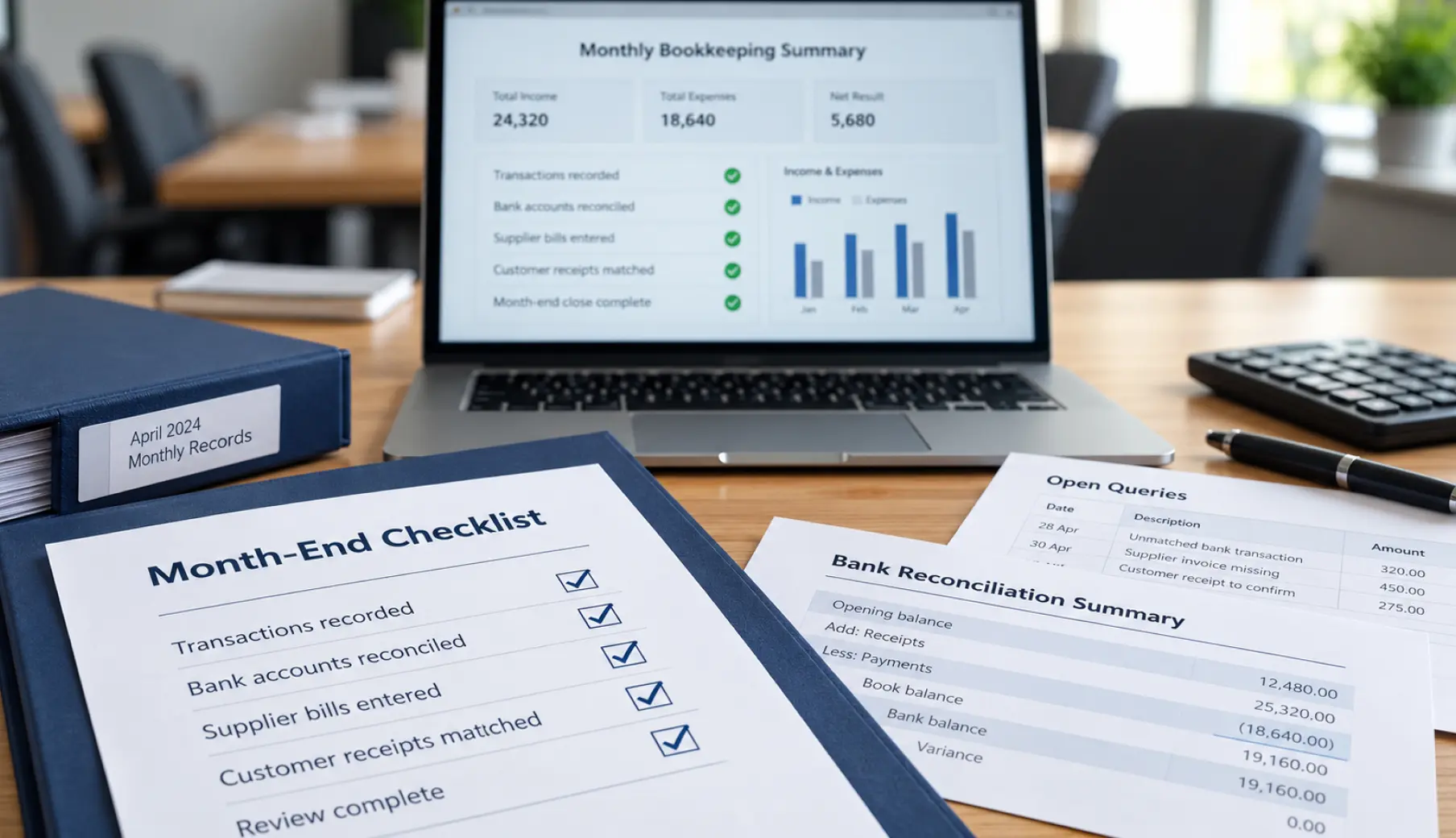 Month-End Bookkeeping & Closing